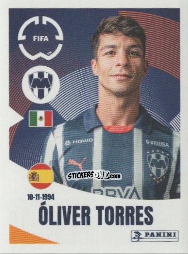 Figurina Óliver Torres - FIFA Club World Cup 2025
 n. 309 - Panini