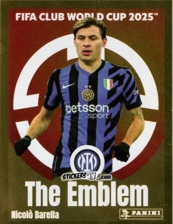Figurina Nicolò Barella (The Emblem) - FIFA Club World Cup 2025
 n. 328 - Panini
