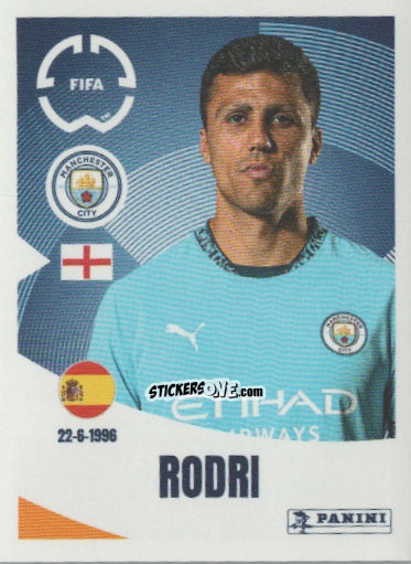 Figurina Rodri - FIFA Club World Cup 2025
 n. 413 - Panini