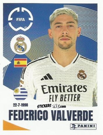 Sticker Federico Valverde - FIFA Club World Cup 2025
 n. 485 - Panini