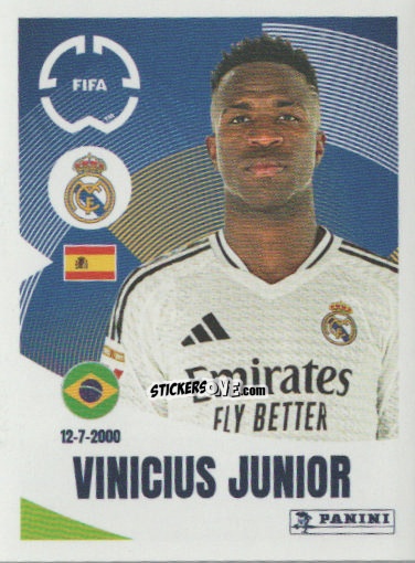 Figurina Vinícius Júnior - FIFA Club World Cup 2025
 n. 491 - Panini