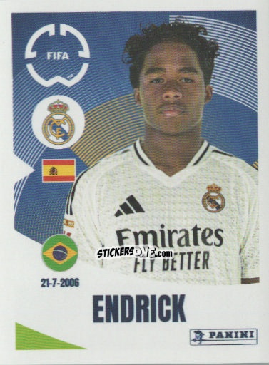 Figurina Endrick - FIFA Club World Cup 2025
 n. 494 - Panini