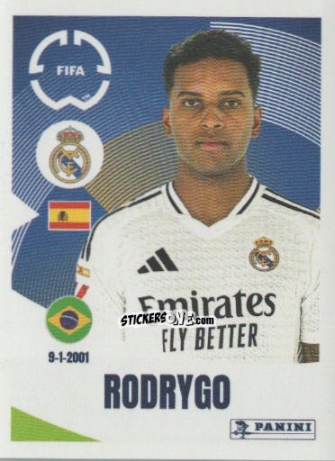 Figurina Rodrygo - FIFA Club World Cup 2025
 n. 495 - Panini