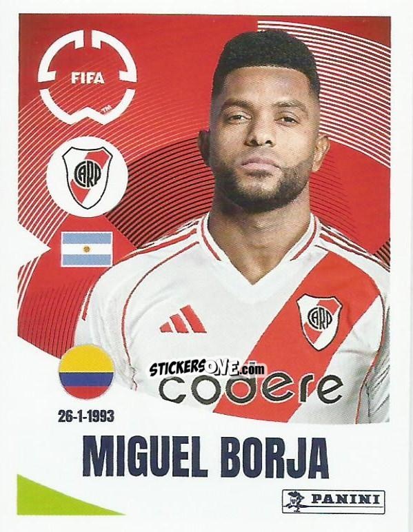 Sticker Miguel Borja - FIFA Club World Cup 2025
 n. 279 - Panini