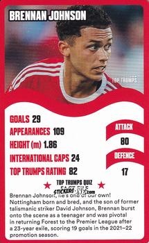 Sticker Brennan Johnson - Nottingham Forest 30 Legendary Players
 n. 4 - Top Trumps