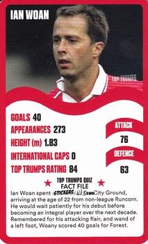 Sticker Ian Woan - Nottingham Forest 30 Legendary Players
 n. 10 - Top Trumps
