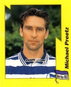 Figurina Michael Preetz - German Football Bundesliga 1997-1998. Final phase n. 95 - Panini