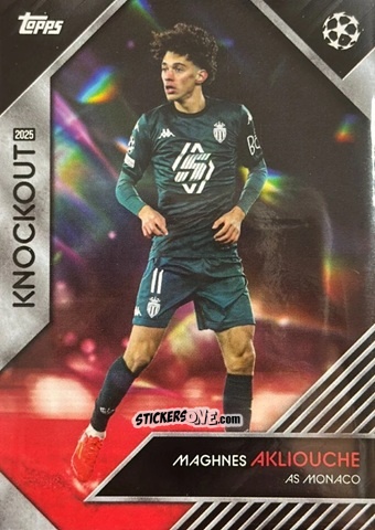 Sticker Maghnes Akliouche - UEFA Club Competitions Knockout 2024-2025
 n. 24 - Topps