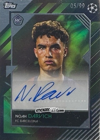 Sticker Noah Darvich - UEFA Club Competitions Knockout 2024-2025
 n. A27gr - Topps