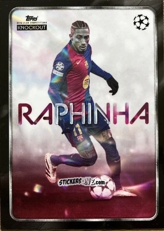 Sticker Raphinha - UEFA Club Competitions Knockout 2024-2025
 n. 78PU - Topps