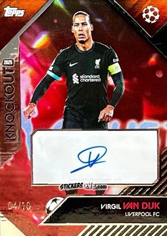 Figurina Virgil van Dijk - UEFA Club Competitions Knockout 2024-2025
 n. A18r - Topps