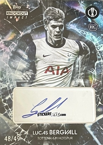 Figurina Lucas Bergvall - UEFA Club Competitions Knockout 2024-2025
 n. 44 - Topps