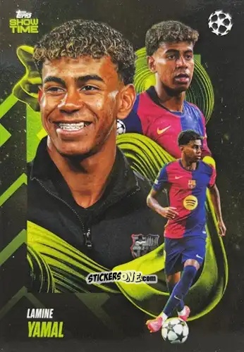 Figurina Lamine Yamal - Showtime UEFA Club Competitions 2024-2025
 n. 82 - Topps