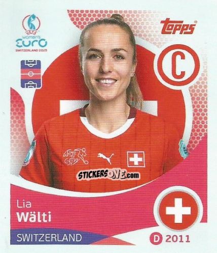 Figurina Lia Wälti - Uefa Women'S Euro 2025 n. 30 - Topps
