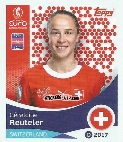 Figurina Geraldine Reuteler - Uefa Women'S Euro 2025 n. 36 - Topps
