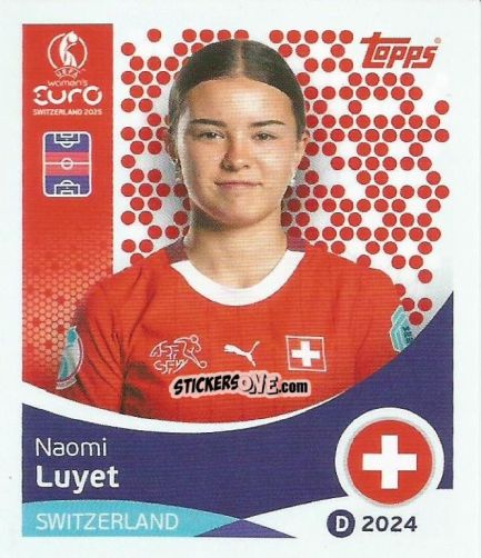 Sticker Naomi Luyet - Uefa Women'S Euro 2025 n. 39 - Topps