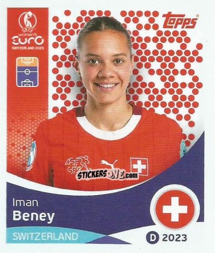 Sticker Iman Beney - Uefa Women'S Euro 2025 n. 40 - Topps