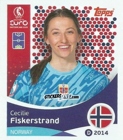 Figurina Cecilie Fiskerstrand - Uefa Women'S Euro 2025 n. 47 - Topps