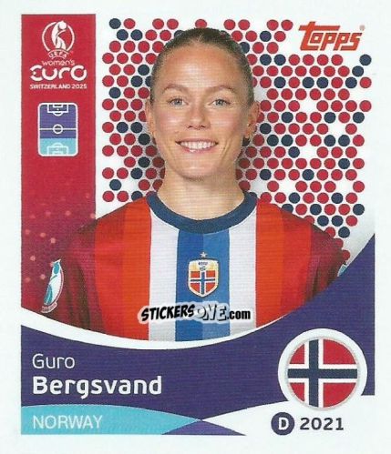 Figurina Guro Bergsvand - Uefa Women'S Euro 2025 n. 50 - Topps