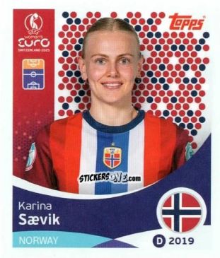 Figurina Karina Sævik - Uefa Women'S Euro 2025 n. 60 - Topps