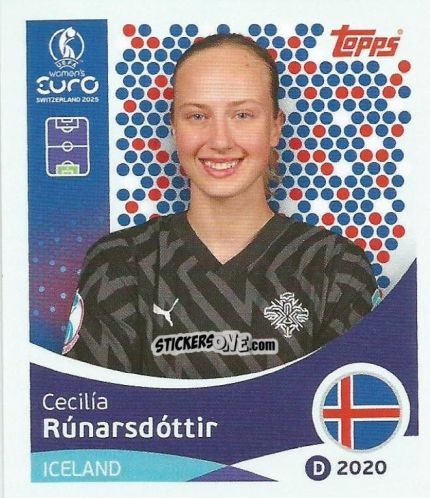 Cromo Cecilía Rán Rúnarsdóttir - Uefa Women'S Euro 2025 n. 63 - Topps