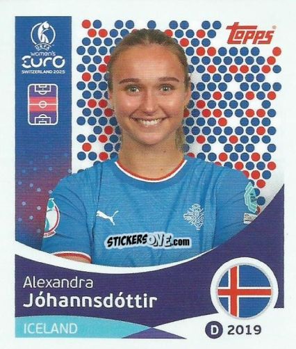 Cromo Alexandra Johannsdottir - Uefa Women'S Euro 2025 n. 70 - Topps