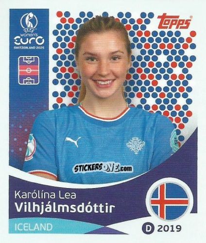 Cromo Karolina Lea Vilhjalmsdottir - Uefa Women'S Euro 2025 n. 71 - Topps
