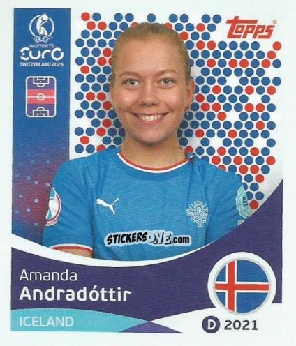 Cromo Amanda Andradottir - Uefa Women'S Euro 2025 n. 72 - Topps