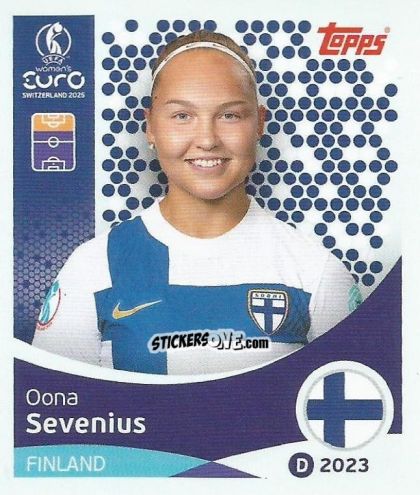Sticker Oona Sevenius - Uefa Women'S Euro 2025 n. 91 - Topps