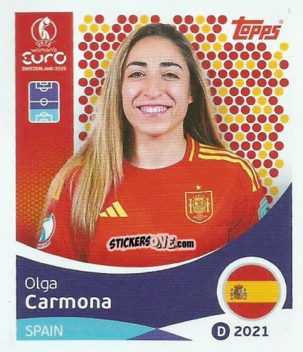Sticker Olga Carmona - Uefa Women'S Euro 2025 n. 98 - Topps