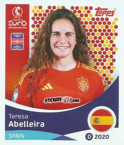 Figurina Teresa Abelleira - Uefa Women'S Euro 2025 n. 102 - Topps