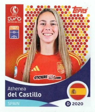 Figurina Athenea del Castillo - Uefa Women'S Euro 2025 n. 107 - Topps