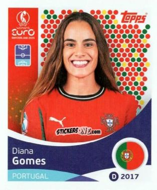 Sticker Diana Gomes - Uefa Women'S Euro 2025 n. 116 - Topps