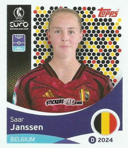Figurina Saar Janssen - Uefa Women'S Euro 2025 n. 128 - Topps