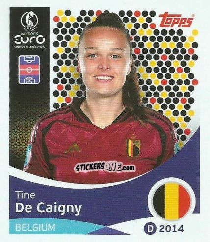 Cromo Tine De Caigny - Uefa Women'S Euro 2025 n. 135 - Topps