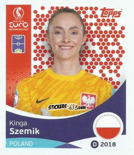 Sticker Kinga Szemik - Uefa Women'S Euro 2025 n. 191 - Topps