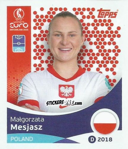 Sticker Malgorzata Mesjasz - Uefa Women'S Euro 2025 n. 195 - Topps