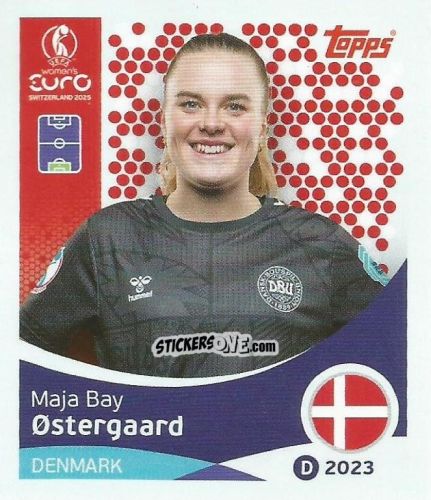 Sticker Maja Bay Østergaard - Uefa Women'S Euro 2025 n. 207 - Topps