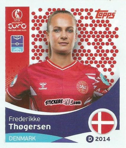 Sticker Frederikke Thøgersen - Uefa Women'S Euro 2025 n. 208 - Topps