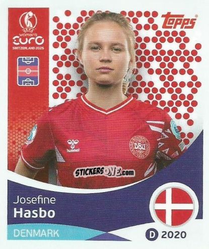 Sticker Josefine Hasbo - Uefa Women'S Euro 2025 n. 213 - Topps