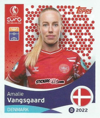 Figurina Amalie Vangsgaard - Uefa Women'S Euro 2025 n. 218 - Topps