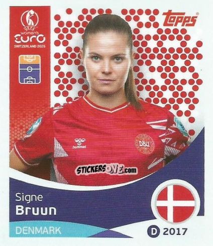Figurina Signe Bruun - Uefa Women'S Euro 2025 n. 220 - Topps