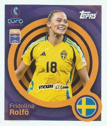Sticker Fridolina Rolfö - Uefa Women'S Euro 2025 n. 221 - Topps