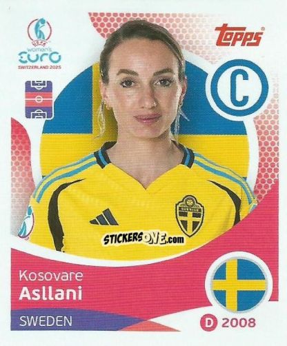 Sticker Kosovare Asllani - Uefa Women'S Euro 2025 n. 222 - Topps