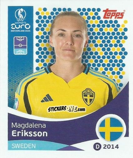 Cromo Magdalena Eriksson - Uefa Women'S Euro 2025 n. 224 - Topps