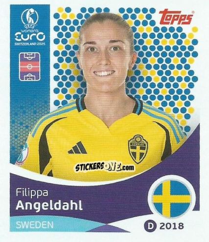 Sticker Filippa Angeldahl - Uefa Women'S Euro 2025 n. 229 - Topps