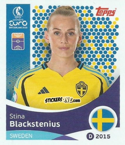 Cromo Stina Blackstenius - Uefa Women'S Euro 2025 n. 236 - Topps