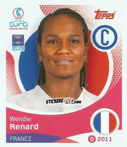 Sticker Wendie Renard - Uefa Women'S Euro 2025 n. 238 - Topps