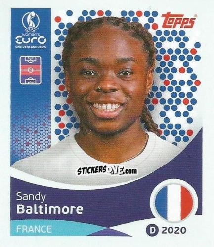 Sticker Sandy Baltimore - Uefa Women'S Euro 2025 n. 248 - Topps