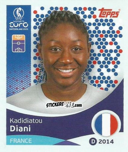 Sticker Kadidiatou Diani - Uefa Women'S Euro 2025 n. 252 - Topps